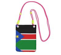 XZDAL Flag of South Sudan Crossbody Mobile Phone Bag Fuchusia for Women, Fashionable and Adjustable, Lightweight for Daily Use
