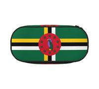 Xzdal Flag of The Commonwealth of Dominica Printed Pencil Bag for Storing Stationery Or Cosmetics, Catering to Diverse Storage Needs