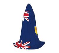 XZDAL Flag of the Turks and Caicos Islands Hooded Cape L For Teenagers Long Cloak Costume Cosplay Masquerade Carnival Party
