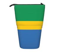 XZDAL Gabonese Flag Pencil Case with Expandable Design, Portable and Lightweight Storage for Stationery, Small Items