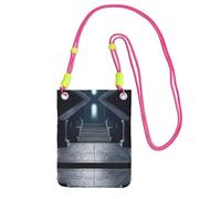 XZDAL GhostlyGathering Crossbody Mobile Phone Bag Fuchusia for Women, Fashionable and Adjustable, Lightweight for Daily Use