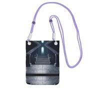 XZDAL GhostlyGathering Crossbody Mobile Phone Bag Purple for Women, Fashionable and Adjustable, Lightweight for Daily Use