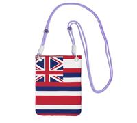 XZDAL Hawaii Flag Crossbody Mobile Phone Bag Purple for Women, Fashionable and Adjustable, Lightweight for Daily Use