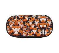 Xzdal Lots of Cartoon Little Foxes Printed Pencil Bag for Storing Stationery Or Cosmetics, Catering to Diverse Storage Needs