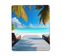 XZDAL Maldives Holidays Multi-Color Thickened Rubber Lock Edge Mouse Pad 10 x 12 inch for Office, Gaming, Study, and Work Desk