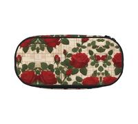 Xzdal Many Red Roses Printed Pencil Bag for Storing Stationery Or Cosmetics, Catering to Diverse Storage Needs
