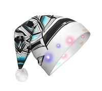 XZDAL Octagon Building Christmas Light-Up Decorative Hat for Adult - Santa Claus Holiday Costume Accessories