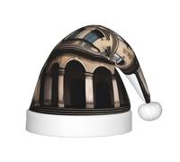 XZDAL Old Architecture Festival Santa smooth touch Hat for Holiday Party Costume Accessories Decoration