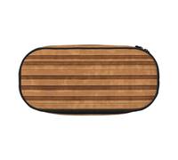 Xzdal Original Wood Color Texture Printed Pencil Bag for Storing Stationery Or Cosmetics, Catering to Diverse Storage Needs