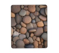 XZDAL Pebbles in the beach Multi-Color Thickened Rubber Lock Edge Mouse Pad 10 x 12 inch for Office, Gaming, Study, and Work Desk