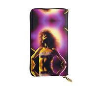 XZDAL Performer's Glow Fashionable Leather Long Clutch Wallet with Card Slots, Cash Pocket, and Zippered Coin Section