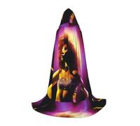 XZDAL Performer's Glow Hooded Cape M For Teenagers Long Cloak Costume Cosplay Masquerade Carnival Party