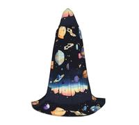 XZDAL Saturn Jupiter Earth Hooded Cape L For Teenagers Long Cloak Costume Cosplay Masquerade Carnival Party