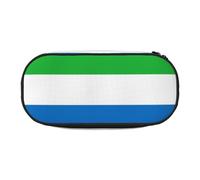 Xzdal Sierra Leone Flag Printed Pencil Bag for Storing Stationery Or Cosmetics, Catering to Diverse Storage Needs