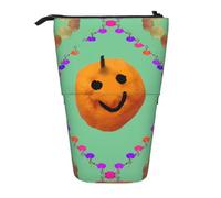 XZDAL Smiley Citrus Pencil Case with Expandable Design, Portable and Lightweight Storage for Stationery, Small Items