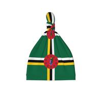 XZDAL Soft and Comfortable Baby Flag of The Commonwealth of Dominica Beanie Knotted Hat Windproof and Elastic Baby Headwear Black