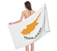 XZDAL Soft Quick-Drying Flag of Cyprus Bath Towel for Home, Beach, and Travel Absorbent, Lightweight