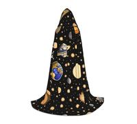 XZDAL Stars Earth and Darkness Hooded Cape S For Teenagers Long Cloak Costume Cosplay Masquerade Carnival Party
