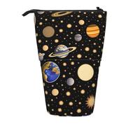 XZDAL Stars Earth and Darkness Pencil Case with Expandable Design, Portable and Lightweight Storage for Stationery, Small Items