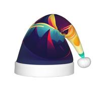 XZDAL Sunset in telescope Festival Santa smooth touch Hat for Holiday Party Costume Accessories Decoration