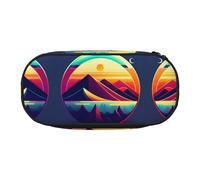 Xzdal Sunset in Telescope Printed Pencil Bag for Storing Stationery Or Cosmetics, Catering to Diverse Storage Needs