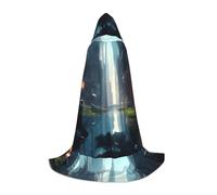 XZDAL The City on the Water Hooded Cape S For Teenagers Long Cloak Costume Cosplay Masquerade Carnival Party