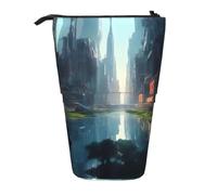 XZDAL The City on The Water Pencil Case with Expandable Design, Portable and Lightweight Storage for Stationery, Small Items