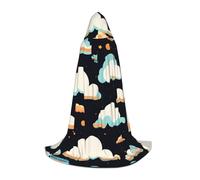 XZDAL The sky in the dark Hooded Cape S For Teenagers Long Cloak Costume Cosplay Masquerade Carnival Party