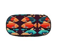 Xzdal There is Another Fish in The Fish Printed Pencil Bag for Storing Stationery Or Cosmetics, Catering to Diverse Storage Needs