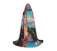 XZDAL Travel Dreams Hooded Cape M For Teenagers Long Cloak Costume Cosplay Masquerade Carnival Party