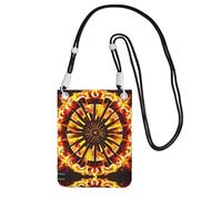 XZDAL Turning the flame Crossbody Mobile Phone Bag Black for Women, Fashionable and Adjustable, Lightweight for Daily Use