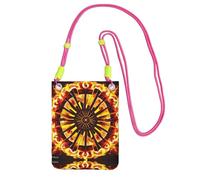 XZDAL Turning the flame Crossbody Mobile Phone Bag Fuchusia for Women, Fashionable and Adjustable, Lightweight for Daily Use