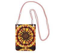 XZDAL Turning the flame Crossbody Mobile Phone Bag Pink for Women, Fashionable and Adjustable, Lightweight for Daily Use