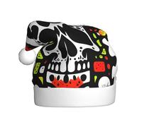 XZDAL Two heads put together Adult Christmas Hat Plush Holiday Party Costume Accessory for Festivals and Events