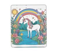 XZDAL Unicorns by the river Multi-Color Thickened Rubber Lock Edge Mouse Pad 10 x 12 inch for Office, Gaming, Study, and Work Desk