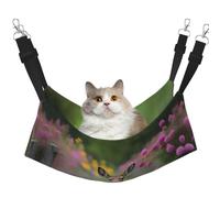 XZDAL Velvety Soft A beautiful deer Hammock L for Pet Cats, Adjustable with Metal Hooks, Double-Sided for Ultimate Comfort