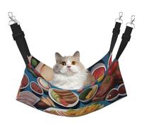 XZDAL Velvety Soft a Delicious Feast Hammock L for Pet Cats, Adjustable with Metal Hooks, Double-Sided for Ultimate Comfort