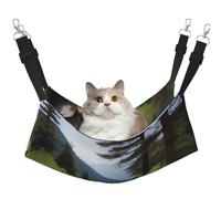 XZDAL Velvety Soft a Hiking Trails Hammock L for Pet Cats, Adjustable with Metal Hooks, Double-Sided for Ultimate Comfort