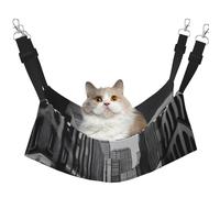 XZDAL Velvety Soft a Urban Vibes Hammock L for Pet Cats, Adjustable with Metal Hooks, Double-Sided for Ultimate Comfort