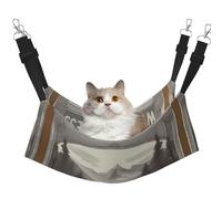 XZDAL Velvety Soft a Wild Journeys Hammock L for Pet Cats, Adjustable with Metal Hooks, Double-Sided for Ultimate Comfort