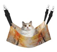 XZDAL Velvety Soft beautiful deer Hammock L for Pet Cats, Adjustable with Metal Hooks, Double-Sided for Ultimate Comfort