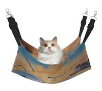 XZDAL Velvety Soft Birds on the beach Hammock L for Pet Cats, Adjustable with Metal Hooks, Double-Sided for Ultimate Comfort
