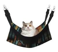 XZDAL Velvety Soft City Lights Hammock M for Pet Cats, Adjustable with Metal Hooks, Double-Sided for Ultimate Comfort
