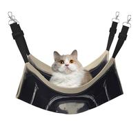 XZDAL Velvety Soft DarkDelights Hammock M for Pet Cats, Adjustable with Metal Hooks, Double-Sided for Ultimate Comfort
