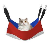XZDAL Velvety Soft Flag of Paraguay Hammock M for Pet Cats, Adjustable with Metal Hooks, Double-Sided for Ultimate Comfort