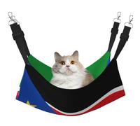 XZDAL Velvety Soft Flag of South Sudan Hammock L for Pet Cats, Adjustable with Metal Hooks, Double-Sided for Ultimate Comfort