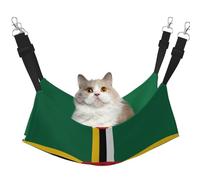 XZDAL Velvety Soft Flag of the Commonwealth of Dominica Hammock M for Pet Cats, Adjustable with Metal Hooks, Double-Sided for Ultimate Comfort
