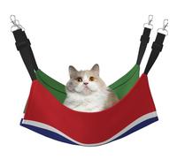 XZDAL Velvety Soft Flag of the Gambia Hammock L for Pet Cats, Adjustable with Metal Hooks, Double-Sided for Ultimate Comfort