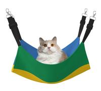 XZDAL Velvety Soft Gabonese flag Hammock L for Pet Cats, Adjustable with Metal Hooks, Double-Sided for Ultimate Comfort