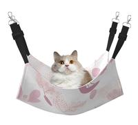 XZDAL Velvety Soft Hand-painted floral line pattern Hammock M for Pet Cats, Adjustable with Metal Hooks, Double-Sided for Ultimate Comfort